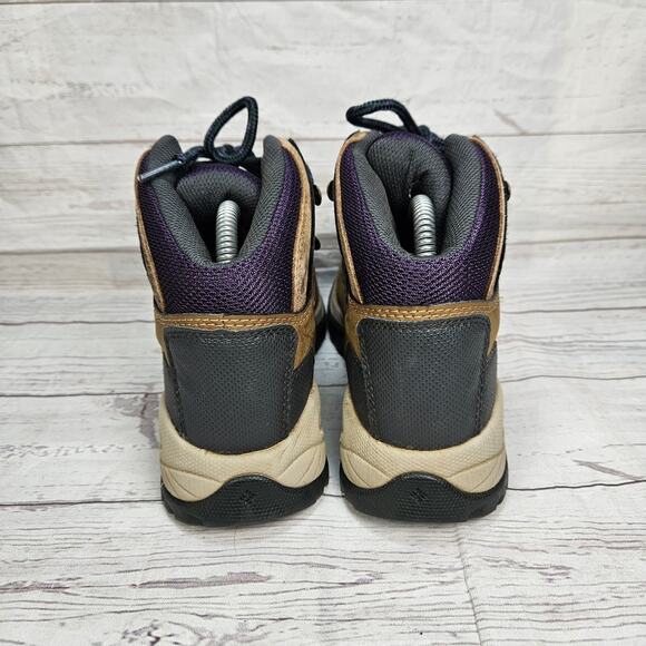 Women's Columbia Hiking Boots Size 7.5 Newton Ridge Plus Brown *no Insoles - Picture 4 of 8
